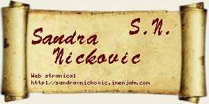 Sandra Ničković vizit kartica